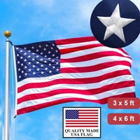 Deals on PHANCIR 3 x 5ft Heavy Duty USA Flag w/Embroidered Stars