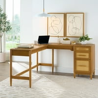 Deals on Better Homes & Gardens Springwood L-Shape Desk