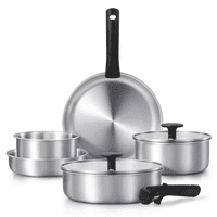 Deals on Carote Stainless Steel Pots and Pans Cookware Set W/Detachable Handle