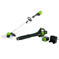 Deals on Greenworks 60V 13-in String Trimmer & Leaf Blower, Battery & Charger