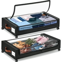 Deals on 2-Pack Livhil Under Bed Storage Containers with Wheels