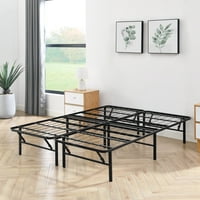 Deals on Mainstays King 14-inch High Profile Foldable Steel Platform Bed Frame