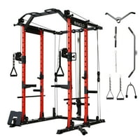 Mikolo 1500 lbs Power Rack Cage with Cable Crossover Machine Deals