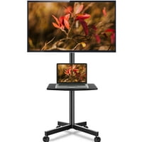 Deals on RTVR Modern Rolling TV Stand Mobile TV Cart for 32 to 65 in TVs